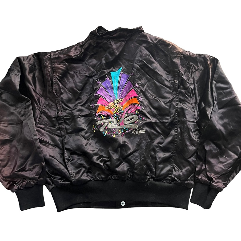 Vintage 90s Rio Casino Satin
Bomber jacket Y2K Embroidered
Black Las Vegas